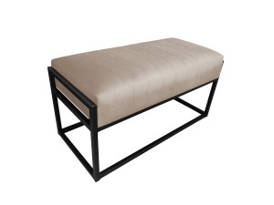 Ławka KAYA tkanina Welur loft ławka metal : Kolor Stelaża - Czarny , Kolor tkaniny - VELVET - MG09, Typ tkaniny - Velvet