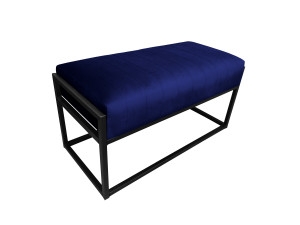 Ławka KAYA tkanina Welur loft ławka metal : Kolor Stelaża - Czarny , Kolor tkaniny - VELVET - MG16, Typ tkaniny - Velvet