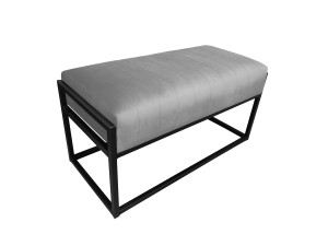 Ławka KAYA tkanina Welur loft ławka metal : Kolor Stelaża - Czarny , Kolor tkaniny - VELVET - MG17, Typ tkaniny - Velvet