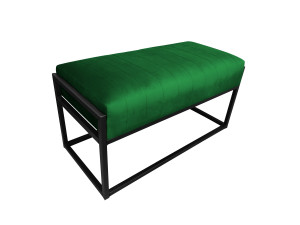 Ławka KAYA tkanina Welur loft ławka metal : Kolor Stelaża - Czarny , Kolor tkaniny - VELVET - MG25, Typ tkaniny - Velvet
