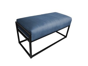 Ławka KAYA tkanina Welur loft ławka metal : Kolor Stelaża - Czarny , Kolor tkaniny - VELVET - MG33, Typ tkaniny - Velvet