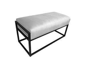 Ławka KAYA tkanina Welur loft ławka metal : Kolor Stelaża - Czarny , Kolor tkaniny - VELVET - MG39, Typ tkaniny - Velvet
