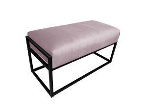 Ławka KAYA tkanina Welur loft ławka metal : Kolor Stelaża - Czarny , Kolor tkaniny - VELVET - MG55, Typ tkaniny - Velvet