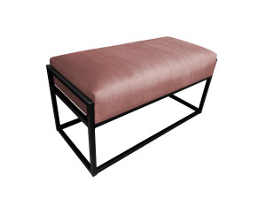 Ławka KAYA tkanina Welur loft ławka metal : Kolor Stelaża - Czarny , Kolor tkaniny - VELVET - MG58, Typ tkaniny - Velvet