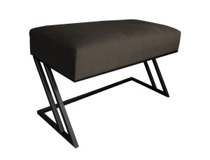 Ławka ZETA tkanina Welur loft ławka metal : Kolor Stelaża - Czarny , Kolor tkaniny - VELVET - MG05, Typ tkaniny - Velvet