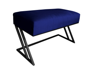 Ławka ZETA tkanina Welur loft ławka metal : Kolor Stelaża - Czarny , Kolor tkaniny - VELVET - MG16, Typ tkaniny - Velvet