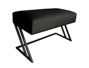 Ławka ZETA tkanina Welur loft ławka metal : Kolor Stelaża - Czarny , Kolor tkaniny - VELVET - MG19, Typ tkaniny - Velvet
