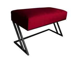 Ławka ZETA tkanina Welur loft ławka metal : Kolor Stelaża - Czarny , Kolor tkaniny - VELVET - MG31, Typ tkaniny - Velvet