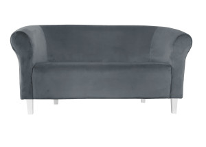 Sofa Milo tkanina Welur : Kolor nogi - Biała, Kolor tkaniny - VELVET - BL14, Typ tkaniny - Velvet, Wysokość nogi - 15 cm