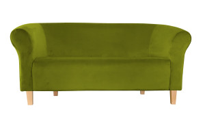 Sofa Milo tkanina Welur : Kolor nogi - Drewno, Kolor tkaniny - VELVET - BL75, Typ tkaniny - Velvet, Wysokość nogi - 15 cm