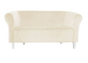 Sofa Milo tkanina Welur : Kolor nogi - Biała, Kolor tkaniny - VELVET - MG50, Typ tkaniny - Velvet, Wysokość nogi - 15 cm