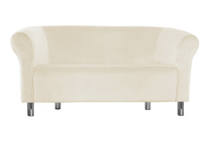 Sofa Milo tkanina Welur : Kolor nogi - Chrom, Kolor tkaniny - VELVET - MG50, Typ tkaniny - Velvet, Wysokość nogi - 15 cm