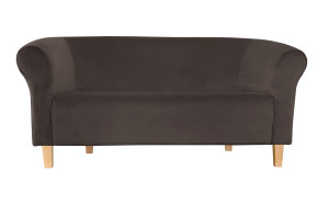 Sofa Milo tkanina Welur : Kolor nogi - Drewno, Kolor tkaniny - VELVET - MG05, Typ tkaniny - Velvet, Wysokość nogi - 15 cm