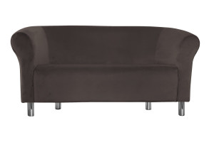 Sofa Milo tkanina Welur : Kolor nogi - Chrom, Kolor tkaniny - VELVET - MG05, Typ tkaniny - Velvet, Wysokość nogi - 15 cm