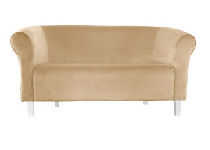 Sofa Milo tkanina Welur : Kolor nogi - Biała, Kolor tkaniny - VELVET - MG06, Typ tkaniny - Velvet, Wysokość nogi - 15 cm