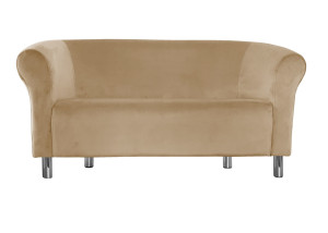 Sofa Milo tkanina Welur : Kolor nogi - Chrom, Kolor tkaniny - VELVET - MG06, Typ tkaniny - Velvet, Wysokość nogi - 15 cm