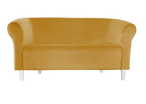 Sofa Milo tkanina Welur : Kolor nogi - Biała, Kolor tkaniny - VELVET - MG15, Typ tkaniny - Velvet, Wysokość nogi - 15 cm