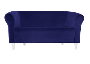 Sofa Milo tkanina Welur : Kolor nogi - Biała, Kolor tkaniny - VELVET - MG16, Typ tkaniny - Velvet, Wysokość nogi - 15 cm