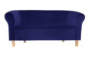 Sofa Milo tkanina Welur : Kolor nogi - Drewno, Kolor tkaniny - VELVET - MG16, Typ tkaniny - Velvet, Wysokość nogi - 15 cm