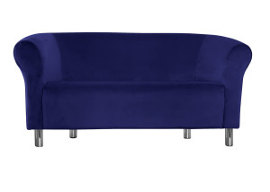 Sofa Milo tkanina Welur : Kolor nogi - Chrom, Kolor tkaniny - VELVET - MG16, Typ tkaniny - Velvet, Wysokość nogi - 15 cm
