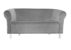 Sofa Milo tkanina Welur : Kolor nogi - Biała, Kolor tkaniny - VELVET - MG17, Typ tkaniny - Velvet, Wysokość nogi - 15 cm