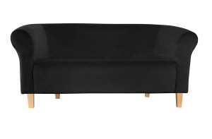 Sofa Milo tkanina Welur : Kolor nogi - Drewno, Kolor tkaniny - VELVET - MG19, Typ tkaniny - Velvet, Wysokość nogi - 15 cm