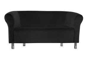 Sofa Milo tkanina Welur : Kolor nogi - Chrom, Kolor tkaniny - VELVET - MG19, Typ tkaniny - Velvet, Wysokość nogi - 15 cm