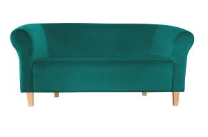 Sofa Milo tkanina Welur : Kolor nogi - Drewno, Kolor tkaniny - VELVET - MG20, Typ tkaniny - Velvet, Wysokość nogi - 15 cm