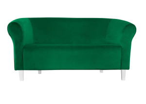 Sofa Milo tkanina Welur : Kolor nogi - Biała, Kolor tkaniny - VELVET - MG25, Typ tkaniny - Velvet, Wysokość nogi - 15 cm