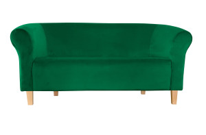 Sofa Milo tkanina Welur : Kolor nogi - Drewno, Kolor tkaniny - VELVET - MG25, Typ tkaniny - Velvet, Wysokość nogi - 15 cm