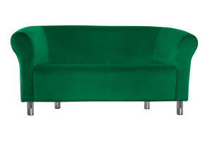 Sofa Milo tkanina Welur : Kolor nogi - Chrom, Kolor tkaniny - VELVET - MG25, Typ tkaniny - Velvet, Wysokość nogi - 15 cm