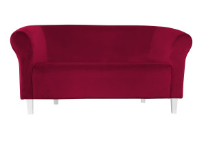 Sofa Milo tkanina Welur : Kolor nogi - Biała, Kolor tkaniny - VELVET - MG31, Typ tkaniny - Velvet, Wysokość nogi - 15 cm