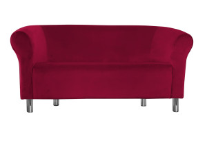 Sofa Milo tkanina Welur : Kolor nogi - Chrom, Kolor tkaniny - VELVET - MG31, Typ tkaniny - Velvet, Wysokość nogi - 15 cm