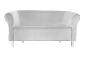 Sofa Milo tkanina Welur : Kolor nogi - Biała, Kolor tkaniny - VELVET - MG39, Typ tkaniny - Velvet, Wysokość nogi - 15 cm