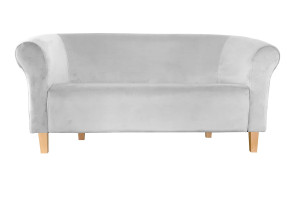 Sofa Milo tkanina Welur : Kolor nogi - Drewno, Kolor tkaniny - VELVET - MG39, Typ tkaniny - Velvet, Wysokość nogi - 15 cm