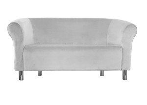 Sofa Milo tkanina Welur : Kolor nogi - Chrom, Kolor tkaniny - VELVET - MG39, Typ tkaniny - Velvet, Wysokość nogi - 15 cm
