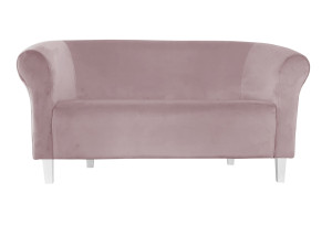 Sofa Milo tkanina Welur : Kolor nogi - Biała, Kolor tkaniny - VELVET - MG55, Typ tkaniny - Velvet, Wysokość nogi - 15 cm