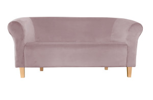 Sofa Milo tkanina Welur : Kolor nogi - Drewno, Kolor tkaniny - VELVET - MG55, Typ tkaniny - Velvet, Wysokość nogi - 15 cm