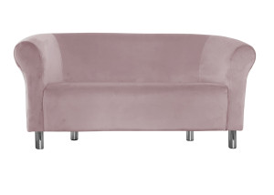 Sofa Milo tkanina Welur : Kolor nogi - Chrom, Kolor tkaniny - VELVET - MG55, Typ tkaniny - Velvet, Wysokość nogi - 15 cm