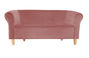 Sofa Milo tkanina Welur : Kolor nogi - Drewno, Kolor tkaniny - VELVET - MG58, Typ tkaniny - Velvet, Wysokość nogi - 15 cm