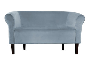 Sofa Milo tkanina Welur : Kolor nogi - Venge, Kolor tkaniny - VELVET - BL06, Typ tkaniny - Velvet, Wysokość nogi - 20 cm