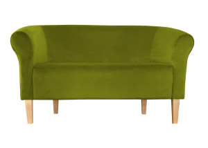 Sofa Milo tkanina Welur : Kolor nogi - Drewno, Kolor tkaniny - VELVET - BL75, Typ tkaniny - Velvet, Wysokość nogi - 20 cm