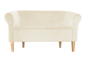 Sofa Milo tkanina Welur : Kolor nogi - Drewno, Kolor tkaniny - VELVET - MG50, Typ tkaniny - Velvet, Wysokość nogi - 20 cm