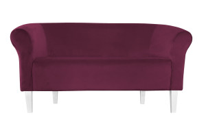 Sofa Milo tkanina Welur : Kolor nogi - Biała, Kolor tkaniny - VELVET - MG02, Typ tkaniny - Velvet, Wysokość nogi - 20 cm