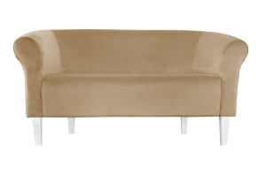 Sofa Milo tkanina Welur : Kolor nogi - Biała, Kolor tkaniny - VELVET - MG06, Typ tkaniny - Velvet, Wysokość nogi - 20 cm