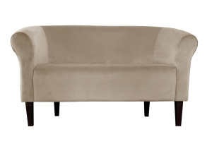 Sofa Milo tkanina Welur : Kolor nogi - Venge, Kolor tkaniny - VELVET - MG09, Typ tkaniny - Velvet, Wysokość nogi - 20 cm