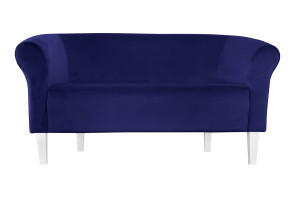 Sofa Milo tkanina Welur : Kolor nogi - Biała, Kolor tkaniny - VELVET - MG16, Typ tkaniny - Velvet, Wysokość nogi - 20 cm