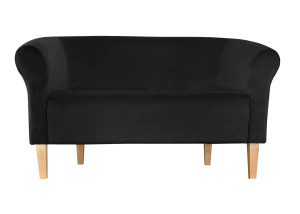 Sofa Milo tkanina Welur : Kolor nogi - Drewno, Kolor tkaniny - VELVET - MG19, Typ tkaniny - Velvet, Wysokość nogi - 20 cm