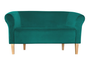 Sofa Milo tkanina Welur : Kolor nogi - Drewno, Kolor tkaniny - VELVET - MG20, Typ tkaniny - Velvet, Wysokość nogi - 20 cm
