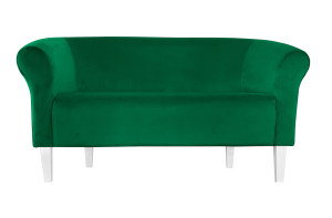 Sofa Milo tkanina Welur : Kolor nogi - Biała, Kolor tkaniny - VELVET - MG25, Typ tkaniny - Velvet, Wysokość nogi - 20 cm